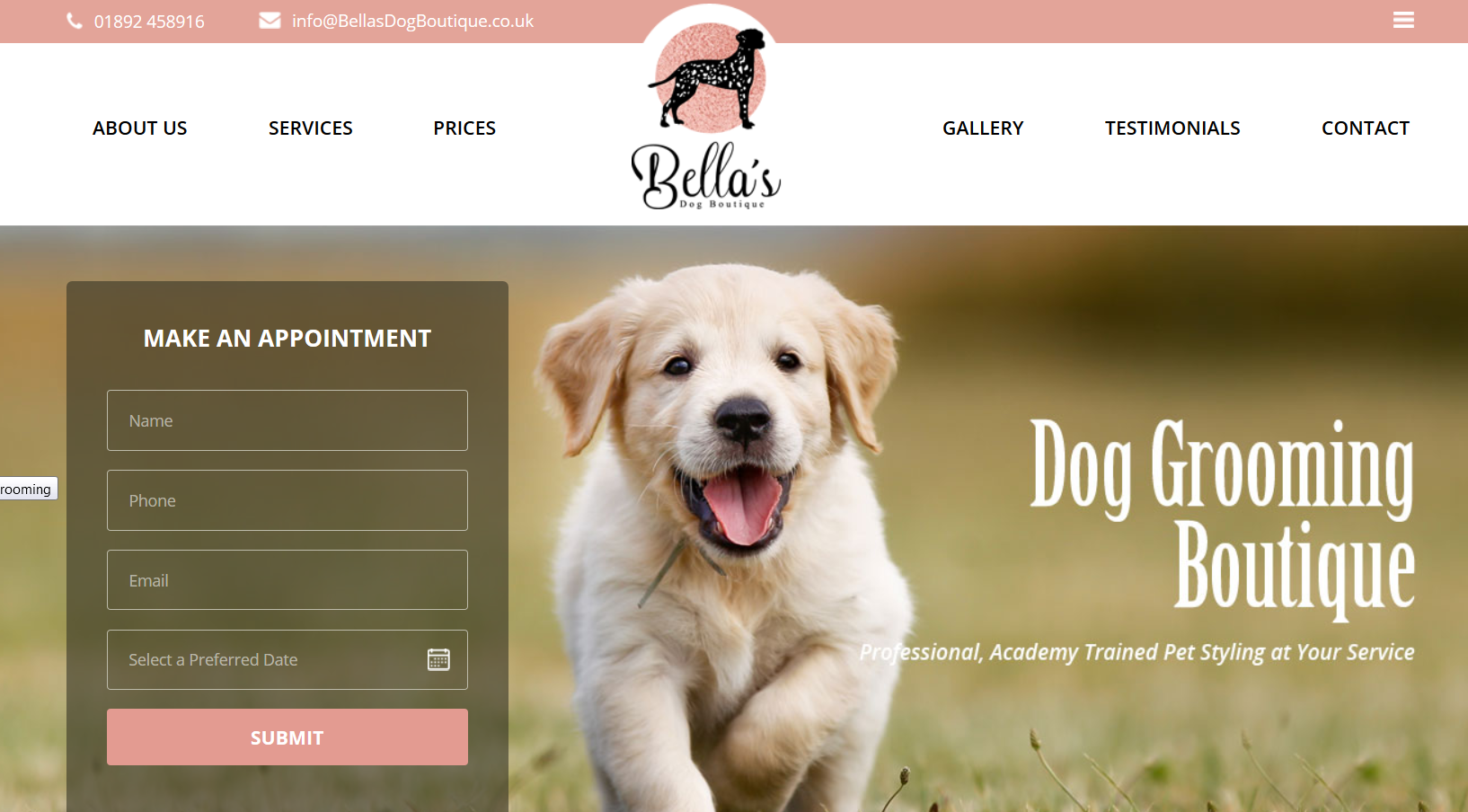 pet grooming websites