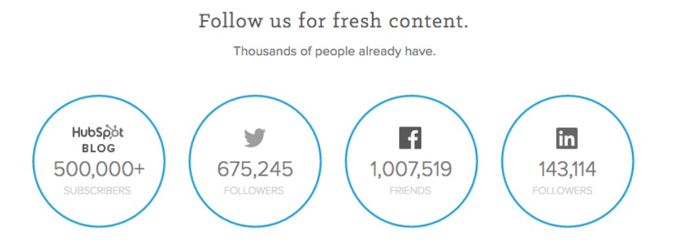 Social Proof – Social Media Stats