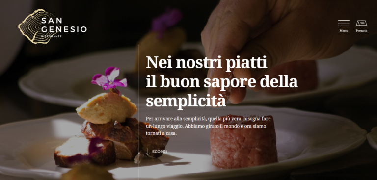 Ristorante San Genesio Website Homepage