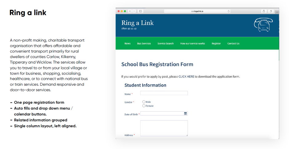 Ring a Link - Website UX